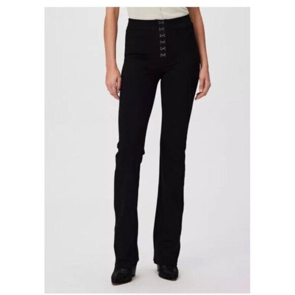 New PAIGE Black Miriel Bootcut Flare Dress pant size 27 - Picture 2 of 13